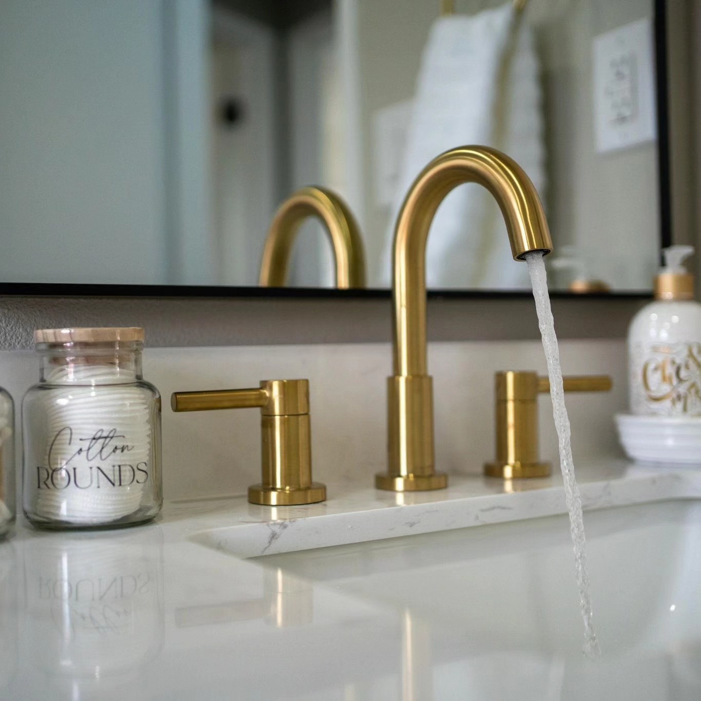 Marble countertop bathroom
